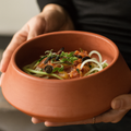Terra Serve Bowl- Made with Natural Terracotta. (8" dia)