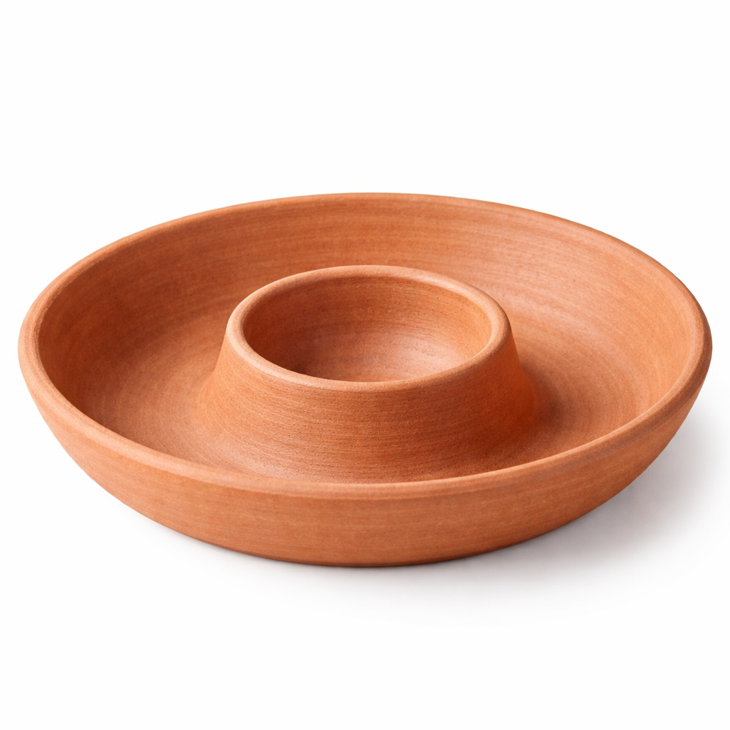 Snack and Dip Bowl- Handmade in natural Terracotta