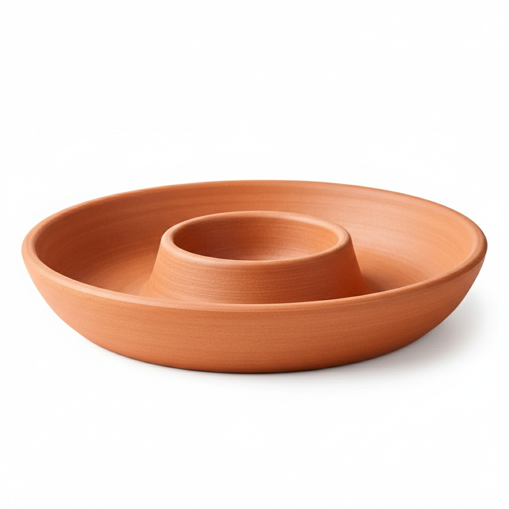 Snack and Dip Bowl- Handmade in natural Terracotta