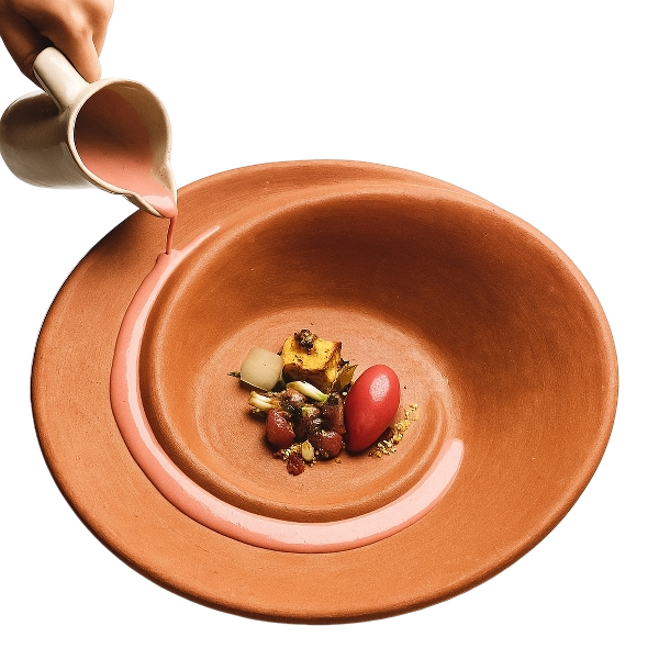 Gourmet Spiral Plate-  Set of 2 Fine dining dinner plate (8" Dia)