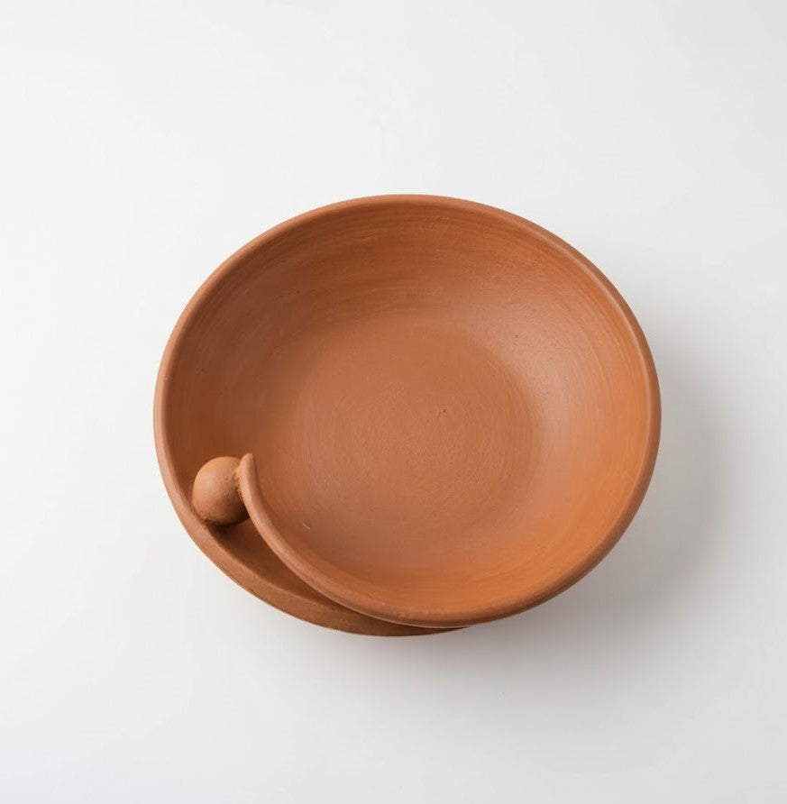 The Slit Bowl- 9" Terracotta Serving Bowl (Set of 2)