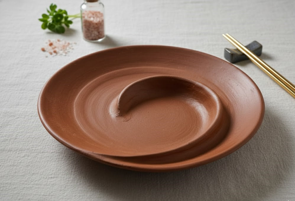 Gourmet Spiral Plate-  Set of 2 Fine dining dinner plate (8" Dia)